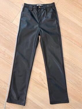 Jackson Rowe Black Faux Leather Bootcut Pants